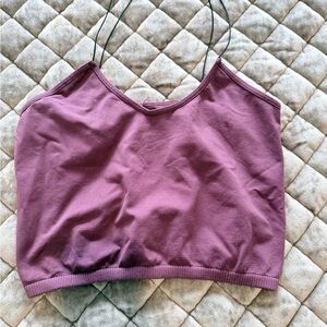 Free People Dusty Mauve V-Neck Cropped Camisole